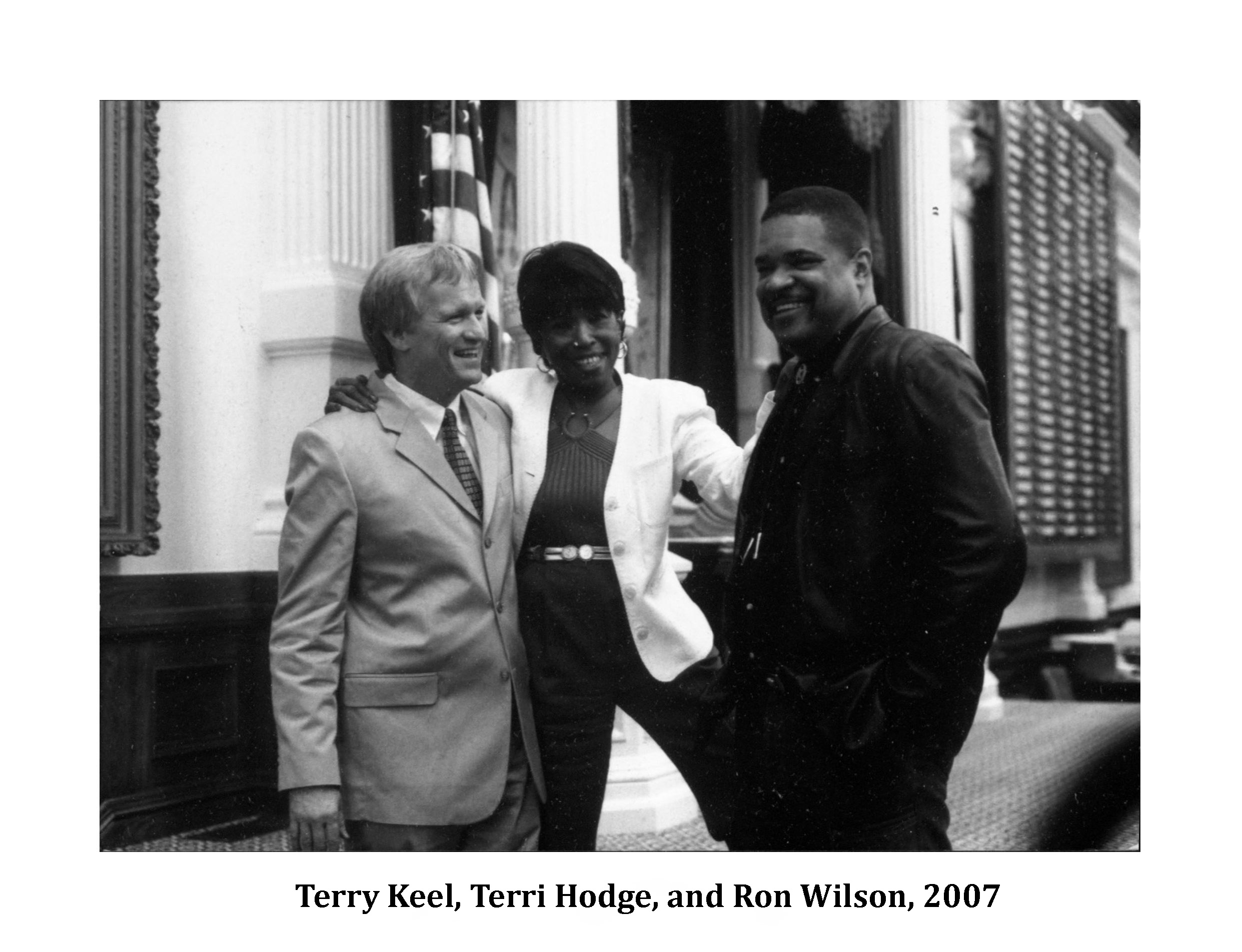 Terry Keel, Terri Hodge, and Ron Wilson in the Texas House of Representatives, 2007. Photo courtesy of Terry Keel