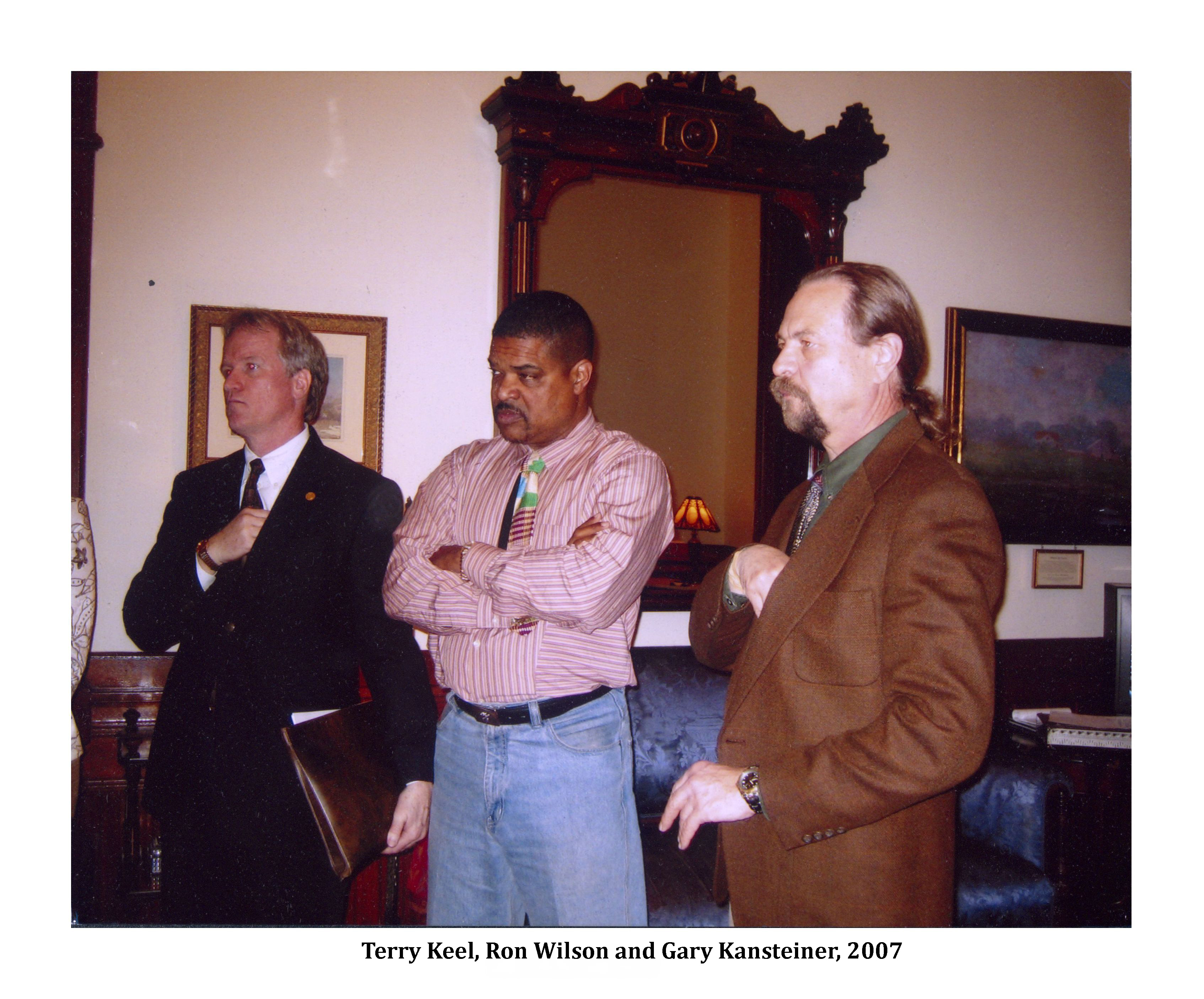 Terry Keel, Ron Wilson and Gary Kansteiner, 2007. Photo courtesy of Terry Keel