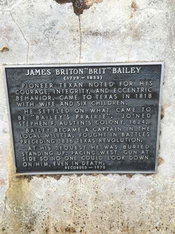 Historical marker for James Briton